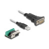Delock Adapter USB 2.0 Typ-A zu 1 x Seriell RS-422/485 Stecker mit 6 Pin Terminalblock 5 V 0,5 m