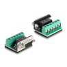 Delock Adapter USB 2.0 Typ-A zu 1 x Seriell RS-422/485 Stecker mit 6 Pin Terminalblock 5 V 0,5 m