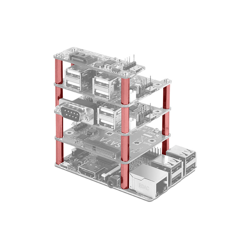 Delock Befestigungsset M2.5 Abstandhalter 6-Kant Innen/Innen 10 mm für Raspberry Pi
