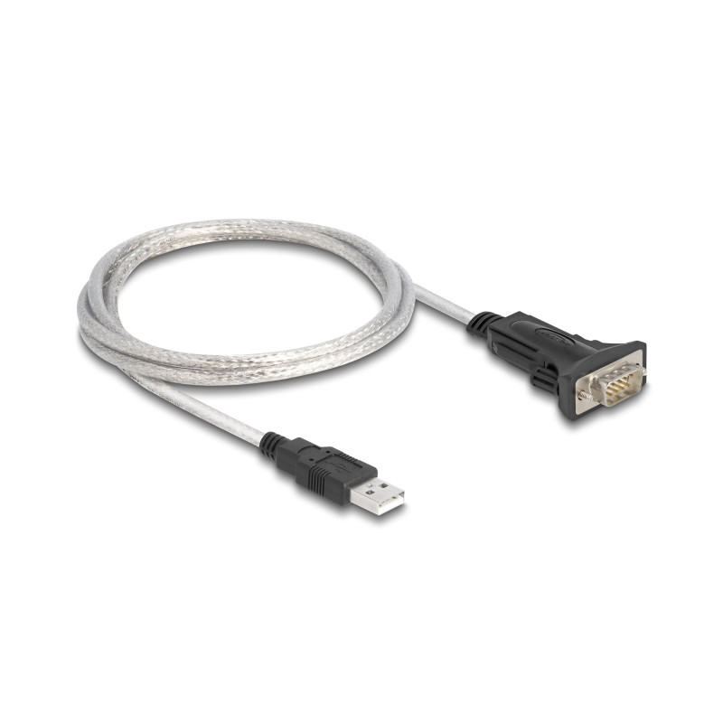 Delock Adapter USB 2.0 Typ-A zu 1 x Seriell RS-422/485 Stecker mit 6 Pin Terminalblock 5 V 1 m