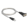 Delock Adapter USB 2.0 Typ-A zu 1 x Seriell RS-422/485 Stecker mit 6 Pin Terminalblock 5 V 1 m
