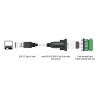 Delock Adapter USB 2.0 Typ-A zu 1 x Seriell RS-422/485 Stecker mit 6 Pin Terminalblock 5 V 1 m