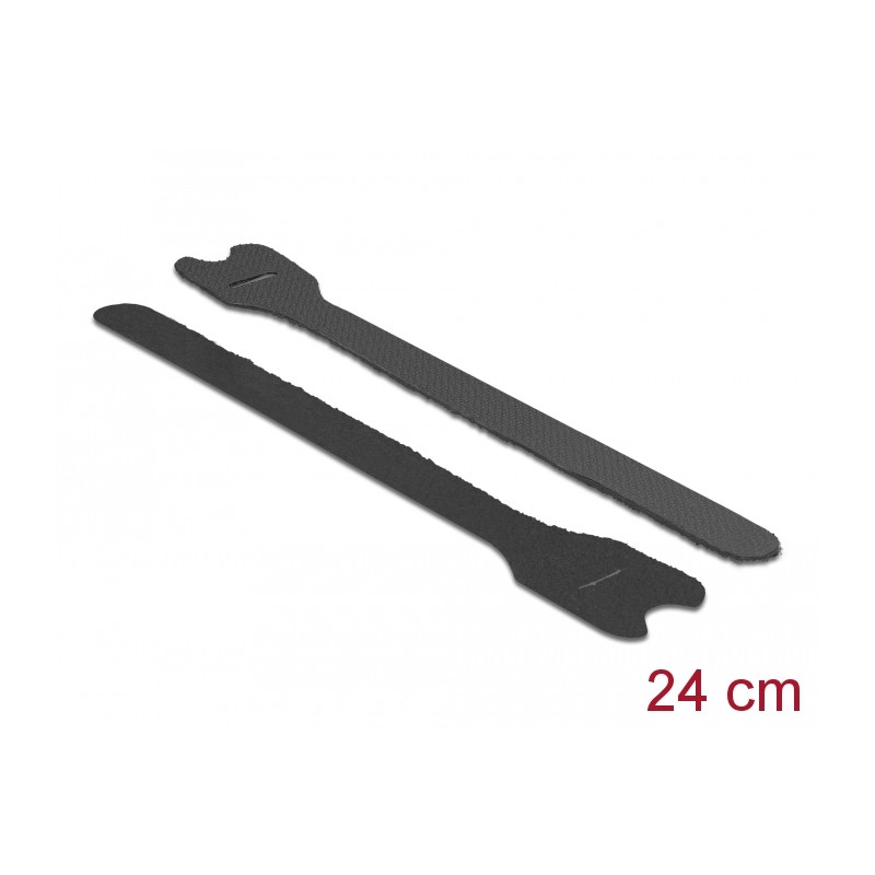 Delock Klett-Kabelbinder L 240 x B 13 mm schwarz 10 Stück