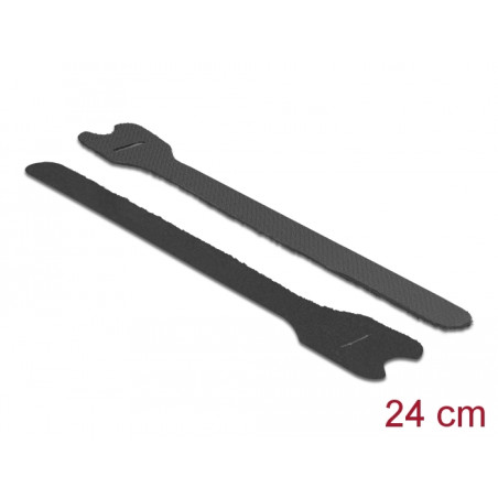 Delock Klett-Kabelbinder L 240 x B 13 mm schwarz 10 Stück