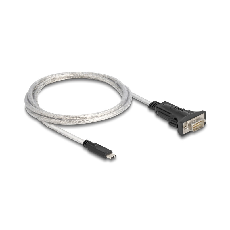 Delock Adapter USB Type-C™ zu 1 x Seriell RS-422/485 Stecker mit 6 Pin Terminalblock 5 V 1 m