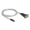 Delock Adapter USB Type-C™ zu 1 x Seriell RS-422/485 Stecker mit 6 Pin Terminalblock 5 V 1 m