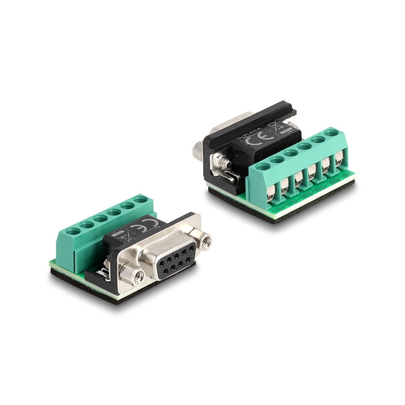 Delock Adapter USB Type-C™ zu 1 x Seriell RS-422/485 Stecker mit 6 Pin Terminalblock 5 V 1 m