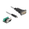 Delock Adapter USB 2.0 Type-C™ zu 1 x Seriell RS-422/485 Stecker mit 6 Pin Terminalblock 5 V 2 m
