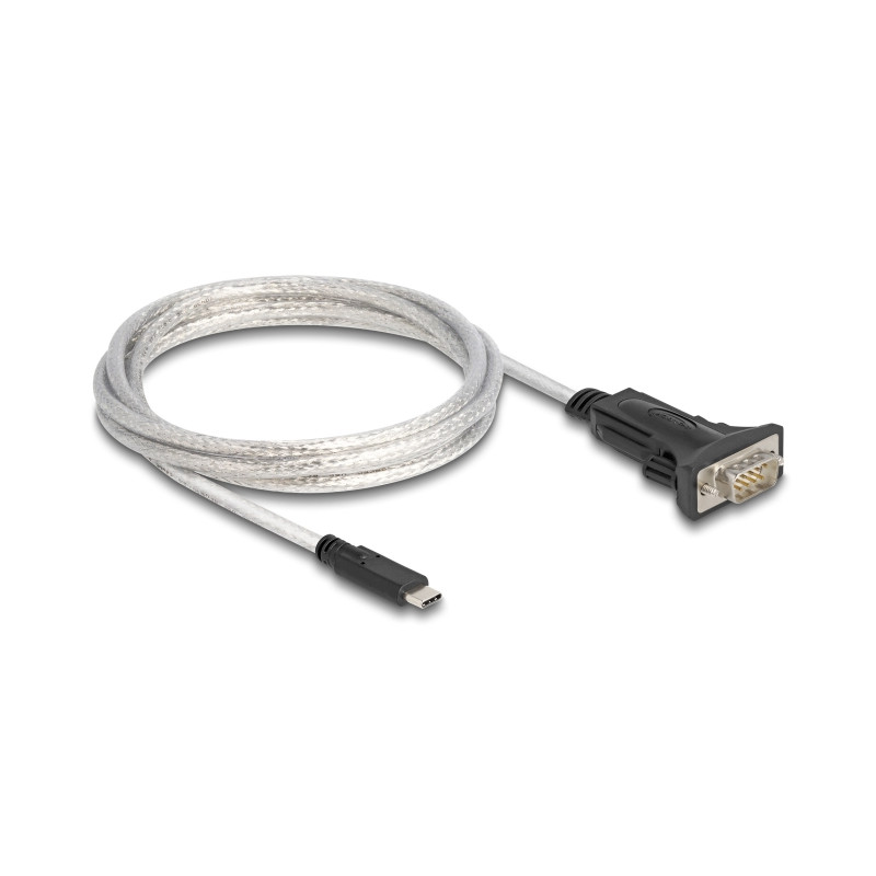 Delock Adapter USB 2.0 Type-C™ zu 1 x Seriell RS-422/485 Stecker mit 6 Pin Terminalblock 5 V 2 m