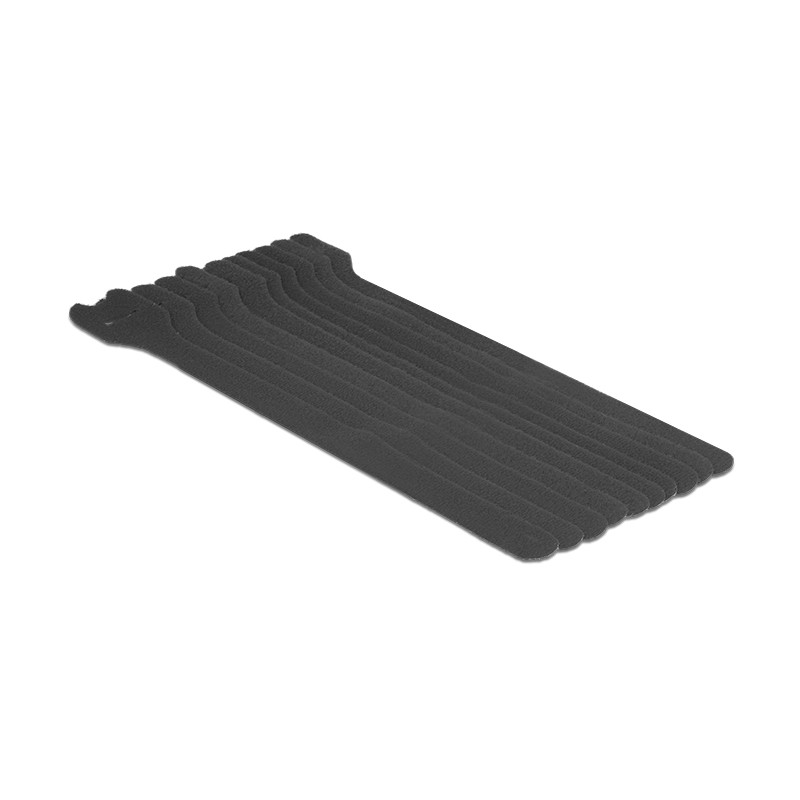 Delock Klett-Kabelbinder L 240 x B 13 mm schwarz 10 Stück