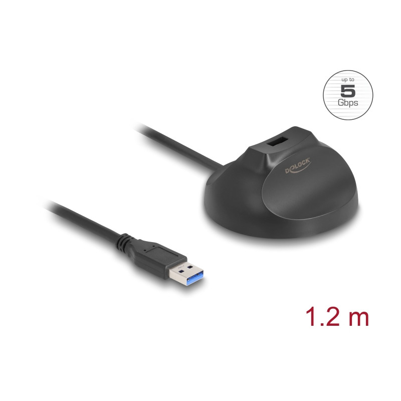Delock Magnetischer Standfuß USB Typ-A 5 Gbps Docking Kabel 1,2 m