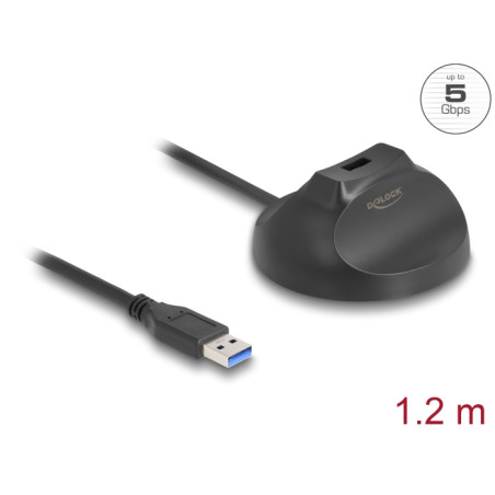 Delock Magnetischer Standfuß USB Typ-A 5 Gbps Docking Kabel 1,2 m