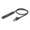 Delock 4 Port Slim USB Hub mit USB Type-C™ oder USB Typ-A zu 3 x USB 5 Gbps USB Type-C™ + 1 x USB 5 Gbps Typ-A