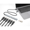 Delock 7 Port Slim USB Hub mit USB Type-C™ oder USB Typ-A zu 1 x USB 5 Gbps Typ-A + 6 x USB 2.0 Typ-A