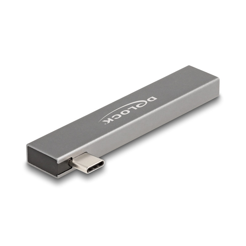 Delock 3 Port Slim USB Hub mit USB Type-C™ zu 1 x USB 10 Gbps USB Typ-A + 2 x USB 2.0 Typ-A