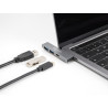 Delock 3 Port Slim USB Hub mit USB Type-C™ zu 1 x USB 5 Gbps USB Type-C™ + 2 x USB 5 Gbps Typ-A