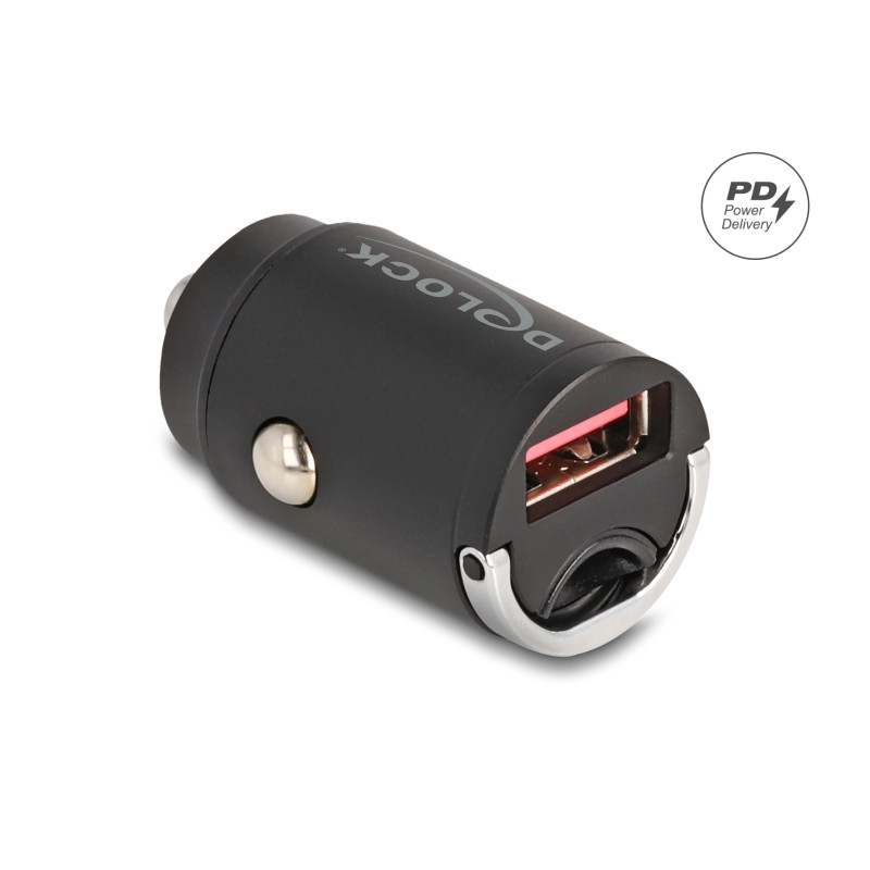 Delock Mini Kfz Ladeadapter USB Typ-A mit 18 W