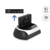 Delock USB 10 Gbps Dockingstation für 2.5″ / 3.5″ SATA HDD / SSD oder M.2 NVMe PCIe oder SATA SSD mit Lüfter