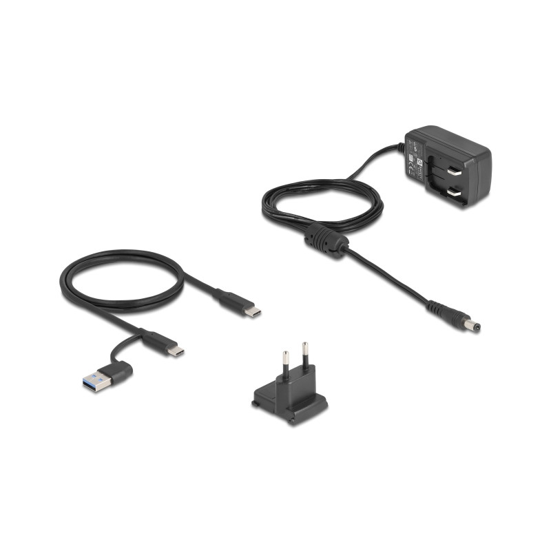 Delock USB 10 Gbps Dockingstation für 2.5″ / 3.5″ SATA HDD / SSD oder M.2 NVMe PCIe oder SATA SSD mit Lüfter