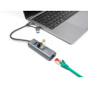 Delock 3 Port USB 5 Gbps Hub + Gigabit LAN mit USB Type-C™ oder USB Typ-A Anschluss im Metallgehäuse