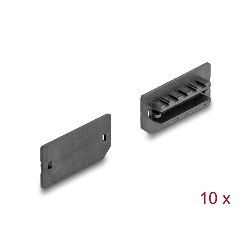 Delock Staubschutz für USB Typ-E Key A oder Key B Buchse 10 Stück schwarz