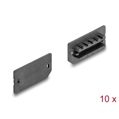 Delock Staubschutz für USB Typ-E Key A oder Key B Buchse 10 Stück schwarz