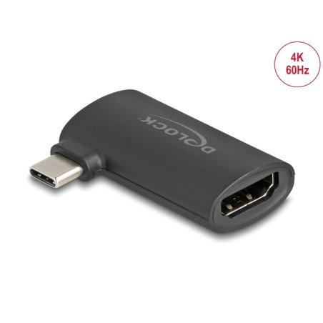 Delock USB Type-C™ Stecker zu HDMI Buchse (DP Alt Mode) Adapter 4K gewinkelt