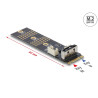 Delock Adapter M.2 Key B Stecker zu SATA 7 Pin vertikal
