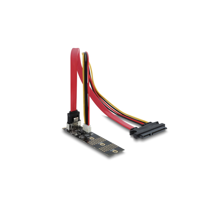 Delock Adapter M.2 Key B Stecker zu SATA 7 Pin vertikal