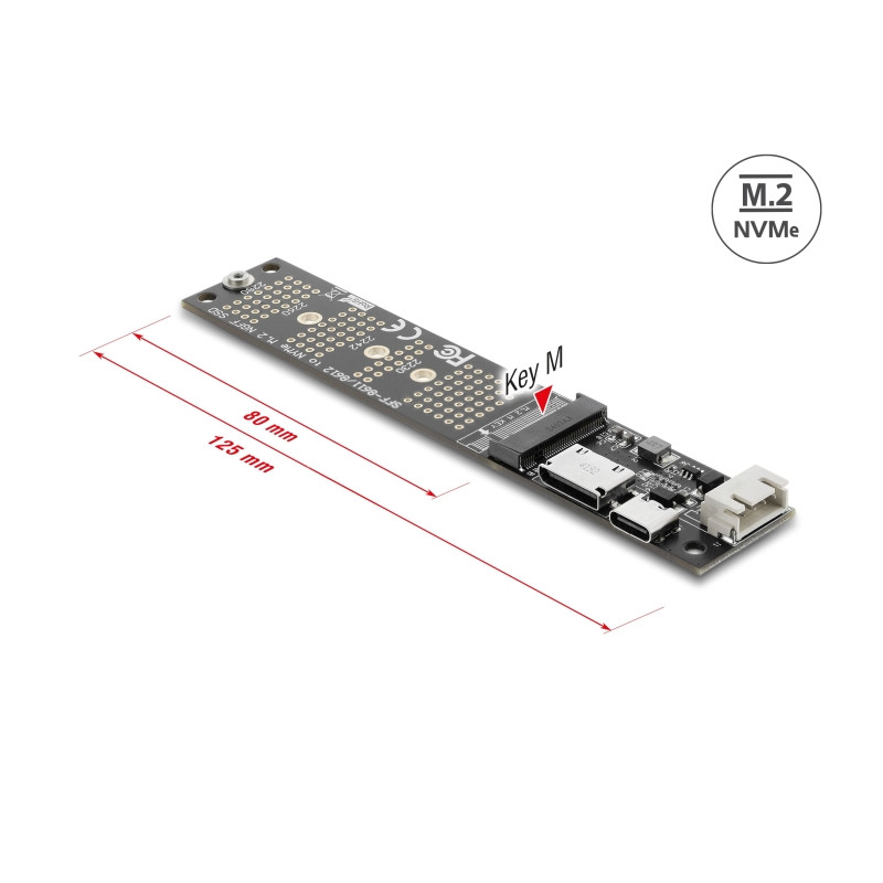 Delock OCuLink zu M.2 Key M NVMe SSD Konverter