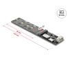 Delock OCuLink zu M.2 Key M NVMe SSD Konverter