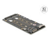 Delock SFF-8654 8i zu 2 x M.2 Key M NVMe SSD Konverter