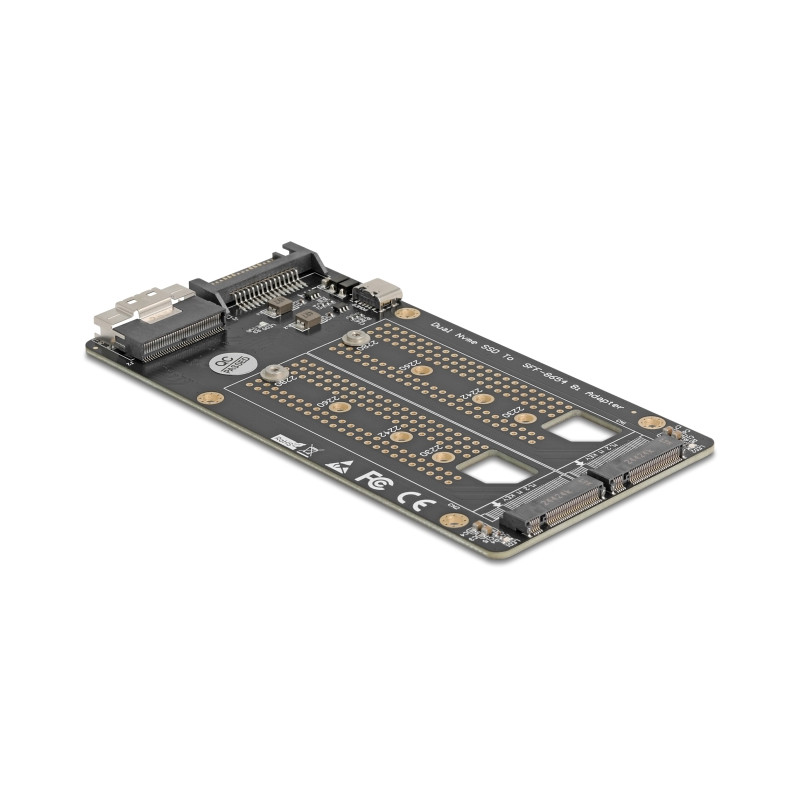 Delock SFF-8654 8i zu 2 x M.2 Key M NVMe SSD Konverter