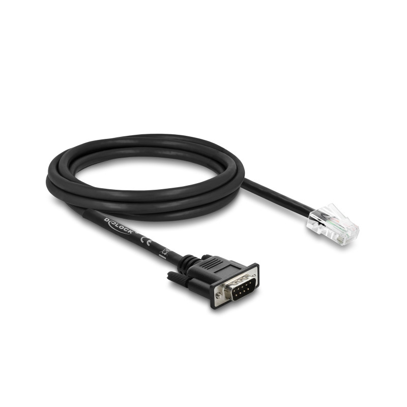 Delock Seriell RS-232/422/485 Adapterkabel Sub-D 9 Stecker zu RJ45 Stecker 2 m