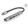 Delock 4 Port Slim USB Type-C™ Hub mit 1 x USB 10 Gbps Typ-A + 2 x USB 2.0 Typ-A + 1 x USB 2.0 USB Type-C™ und PD 95 W
