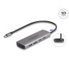 Delock USB 10 Gbps 2 Port USB Typ-A + 2 Port USB Type-C™ Hub mit USB Type-C™ Anschluss und zusätzlicher Strombuchse