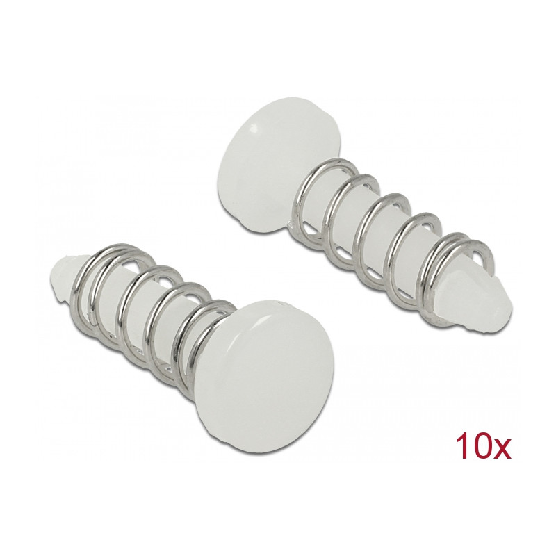 Delock Schnappniete für Kühlkörper - Set 10 Stück weiß