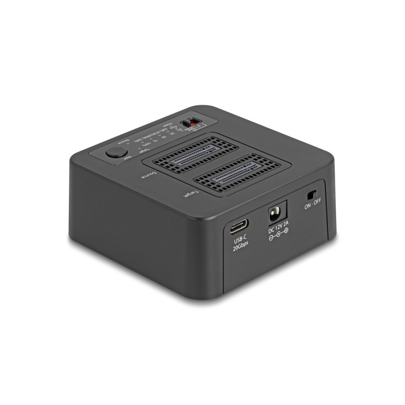 Delock USB 20 Gbps M.2 Dockingstation für 2 x M.2 NVMe PCIe SSD mit Klon- und Löschfunktion
