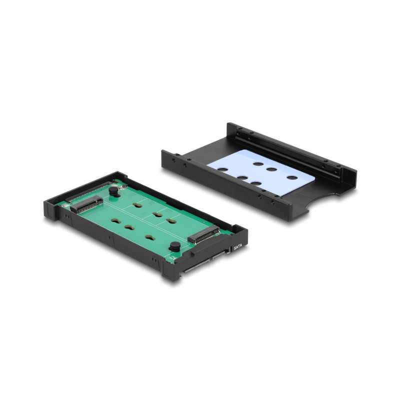 Delock Konverter M.2 Key M NVMe SSD zu U.2 oder M.2 Key B SATA SSD zu SATA - werkzeugfrei
