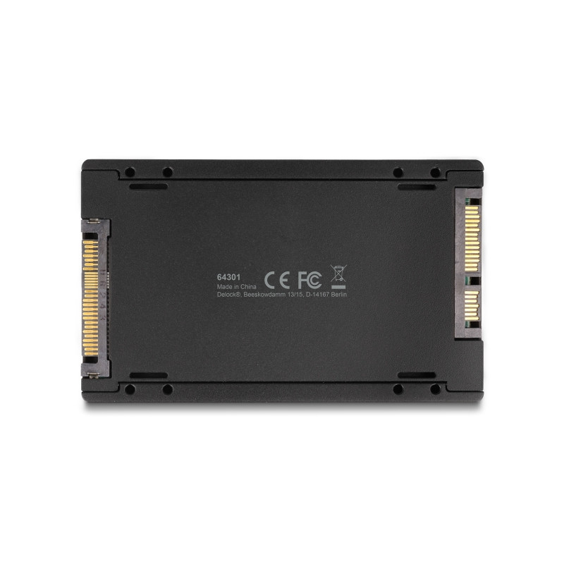 Delock Konverter M.2 Key M NVMe SSD zu U.2 oder M.2 Key B SATA SSD zu SATA - werkzeugfrei