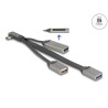 Delock 2 Port USB Hub inklusive SD und Micro SD Card Reader mit USB Type-C™ Anschluss