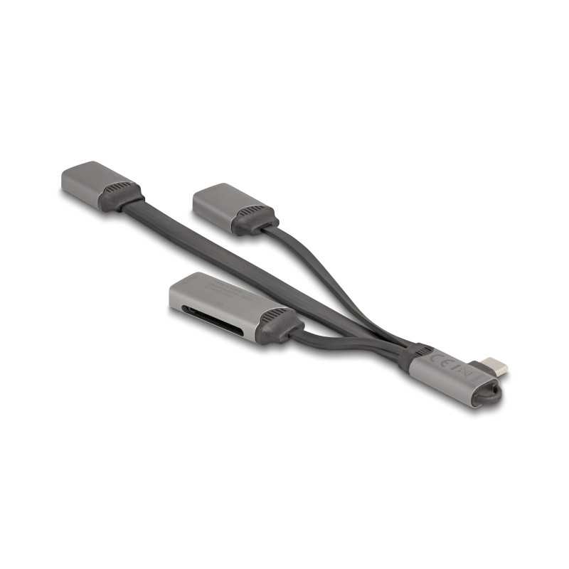 Delock 2 Port USB Hub inklusive SD und Micro SD Card Reader mit USB Type-C™ Anschluss