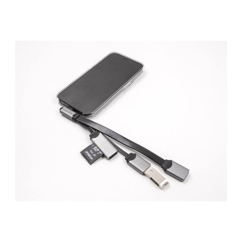Delock 2 Port USB Hub inklusive SD und Micro SD Card Reader mit USB Type-C™ Anschluss