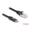 Delock Adapter USB 2.0 Type-C™ Stecker zu 1 x Seriell RS-232 RJ45 Stecker 1,8 m schwarz