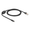 Delock Adapter USB 2.0 Type-C™ Stecker zu 1 x Seriell RS-232 RJ45 Stecker 1,8 m schwarz