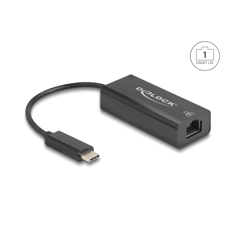 Delock USB 2.0 Type-C™ Netzwerk Adapter 10/100 Mbps LAN 1 x RJ45