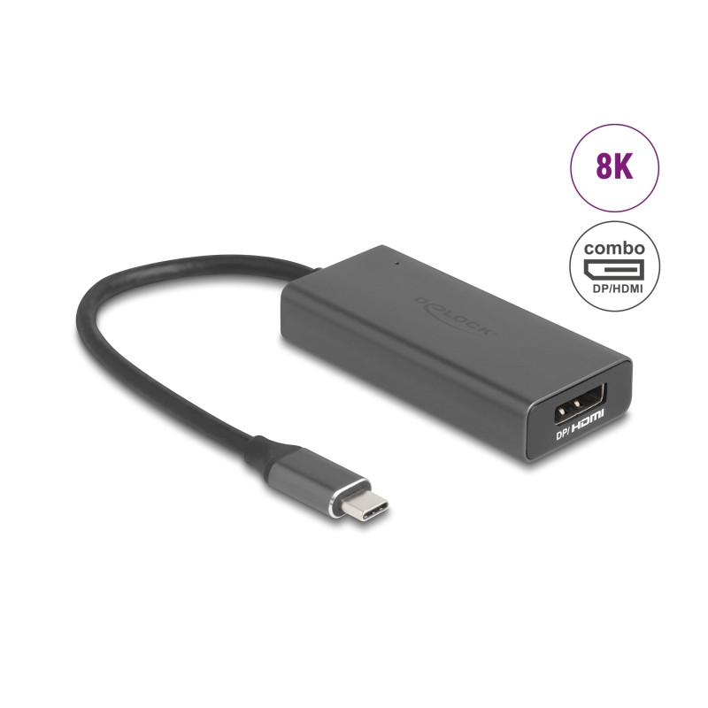 Delock ﻿USB Type-C™ Adapter zu Combo HDMI / DisplayPort Buchse 8K