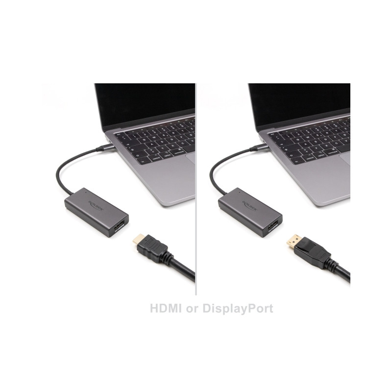 Delock ﻿USB Type-C™ Adapter zu Combo HDMI / DisplayPort Buchse 8K