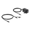 Delock 7 Port USB Hub mit 3 Ports 10 Gbps und 4 Schnellladeports 5 Gbps mit Schalter und Beleuchtung