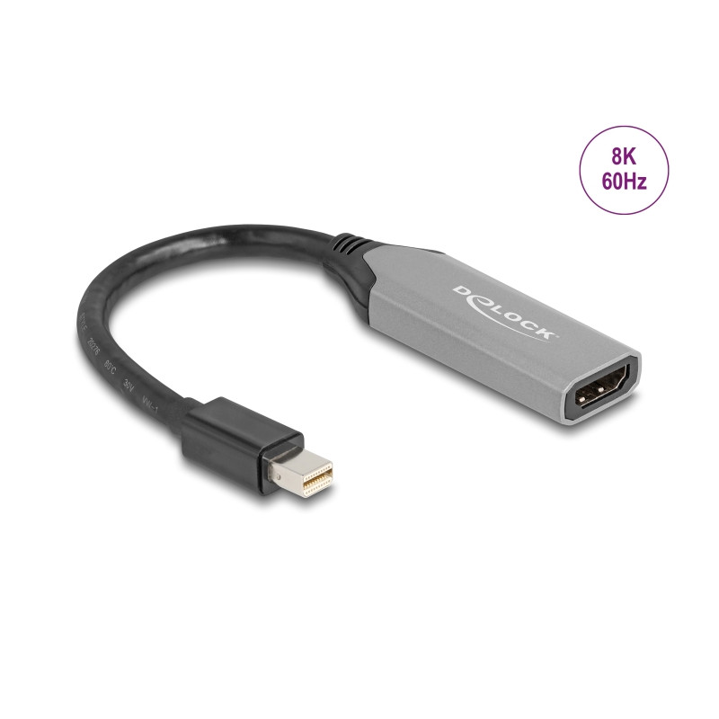 Delock Mini DisplayPort zu HDMI Adapter 8K mit HDR